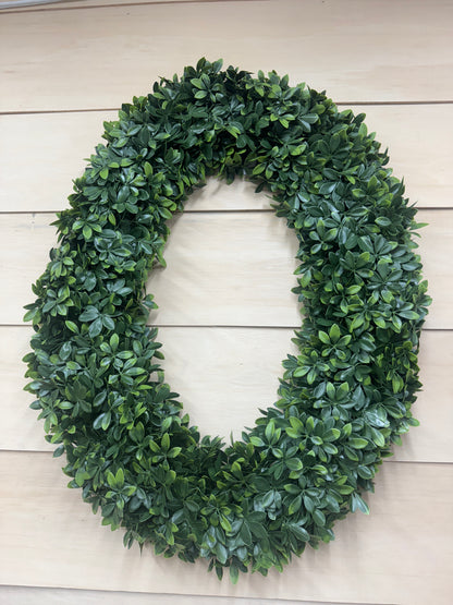 30 Inch Schefflera Oval Wreath