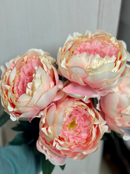 20 Inch Peony Soft Pink Bush