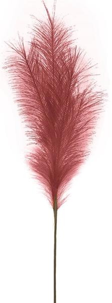 32.75 Inch Burgundy Fabric Grass Plume Spray