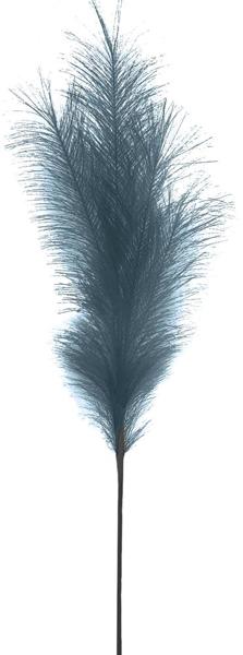 32.75 Inch Navy Blue Fabric Grass Plume Spray