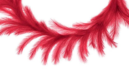 6 Foot Red Grass Plume Garland