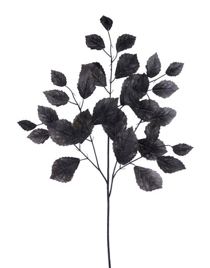 28 Inch Black Rose Leaf Spray