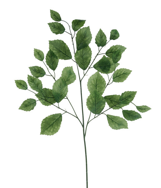 28 Inch Dark Green Rose Leaf Spray