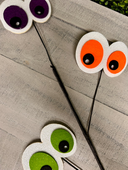 30 Inch Glitter Felt Eyeball Spray
