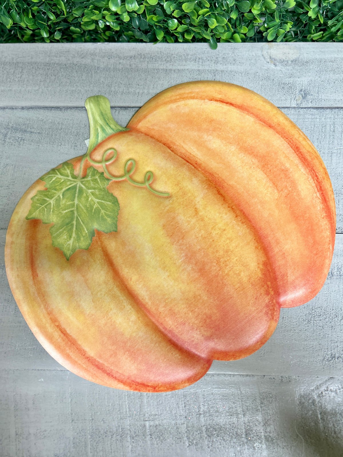 12 Inch Metal Pumpkin Sign