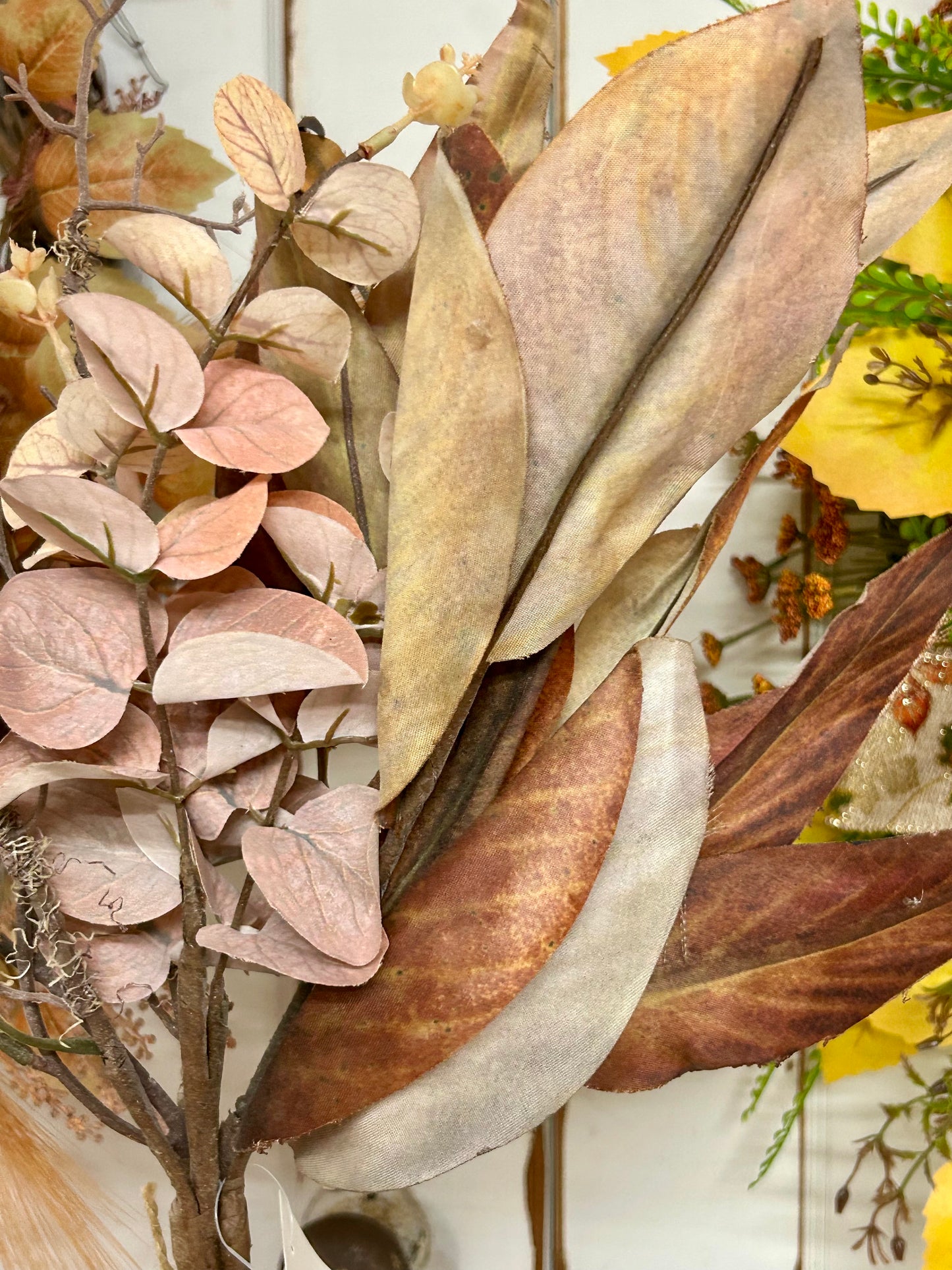 16 Inch Brown Eucalyptus Leaves Bush