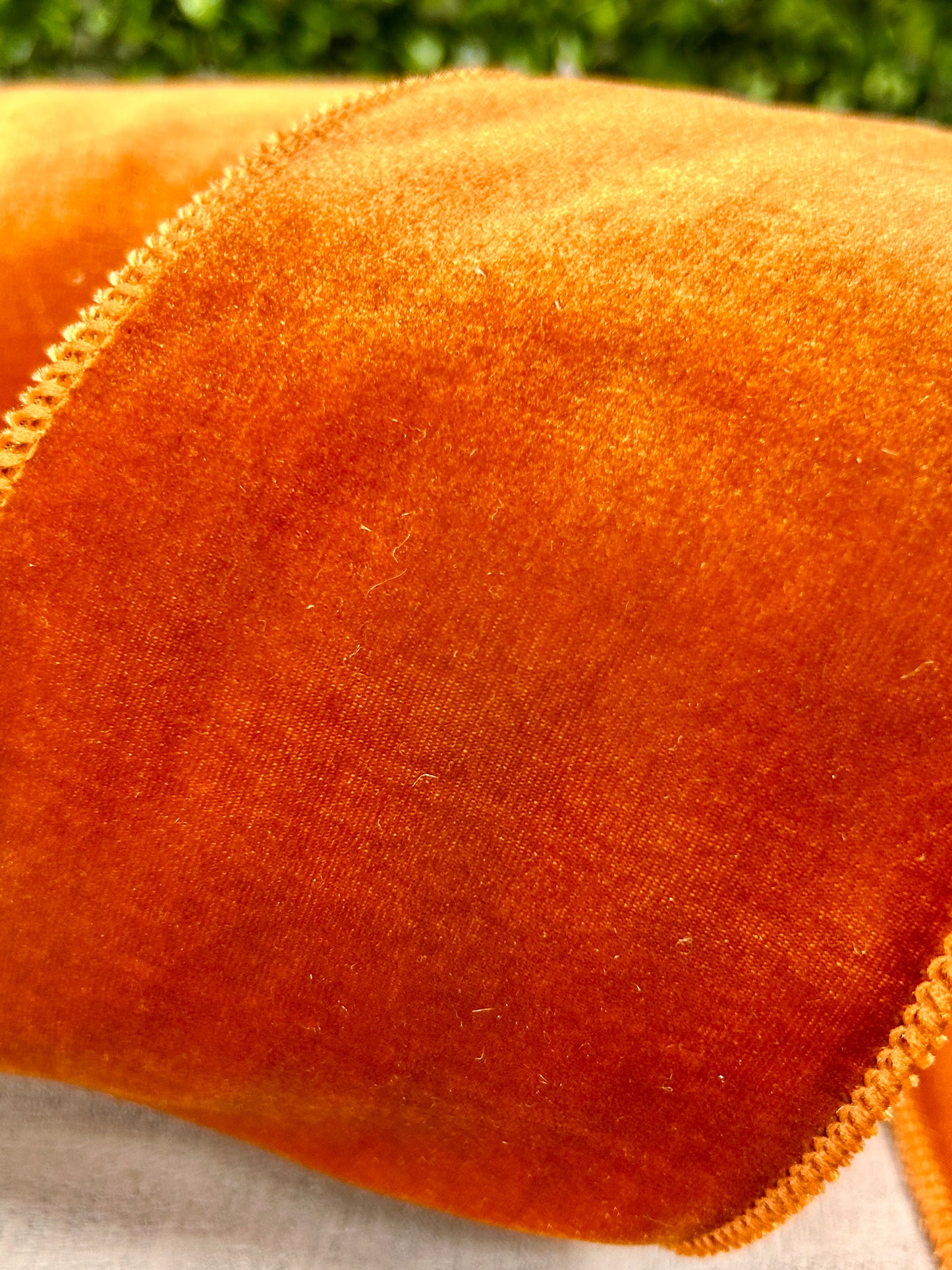 4 Inch By 10 Yard Burnt Sienna Deluxe Velvet With Satin Backing Ribbon