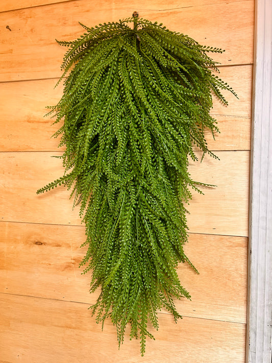 32 Inch Green Bead Grass Teardrop