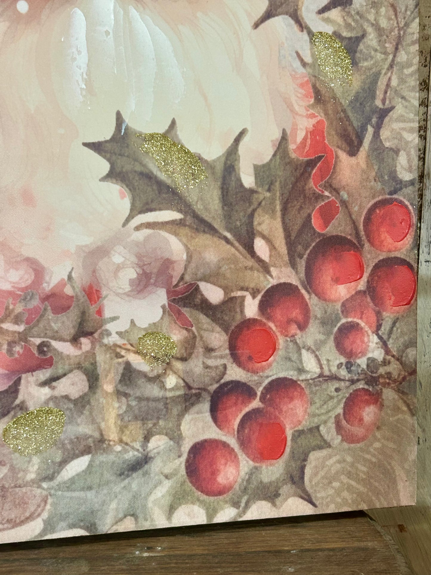 23.5 Inch Glitter Santa Arched Wall Decor Two Styles