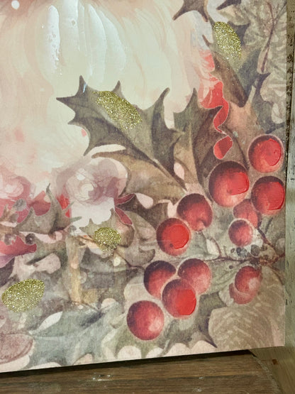 23.5 Inch Glitter Santa Arched Wall Decor Two Styles