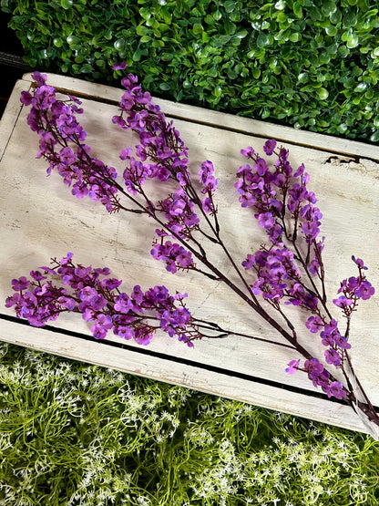 40 Inch Purple Blossom Branch
