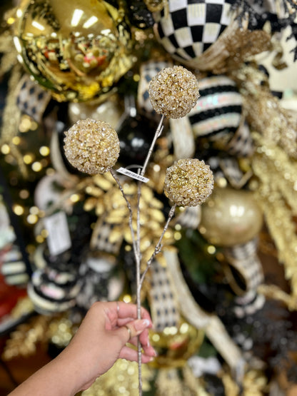 26 Inch Gold Ice Ball Spray