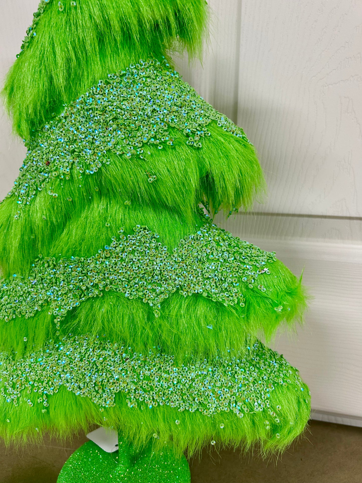 18.5 Inch Green Fabric Sequined Tree
