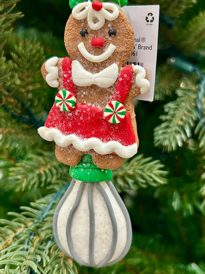 6 Inch Clay Dough Gingerbread Man Utensil Ornament Three Styles