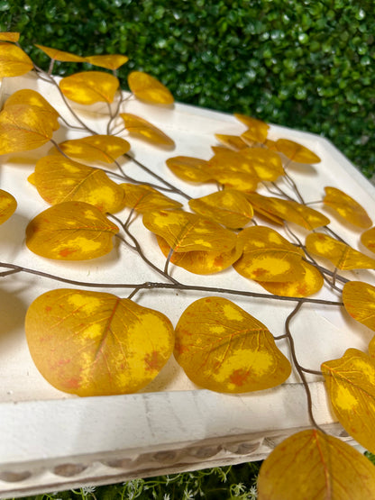 27 Inch Mustard Apple Leaf Spray