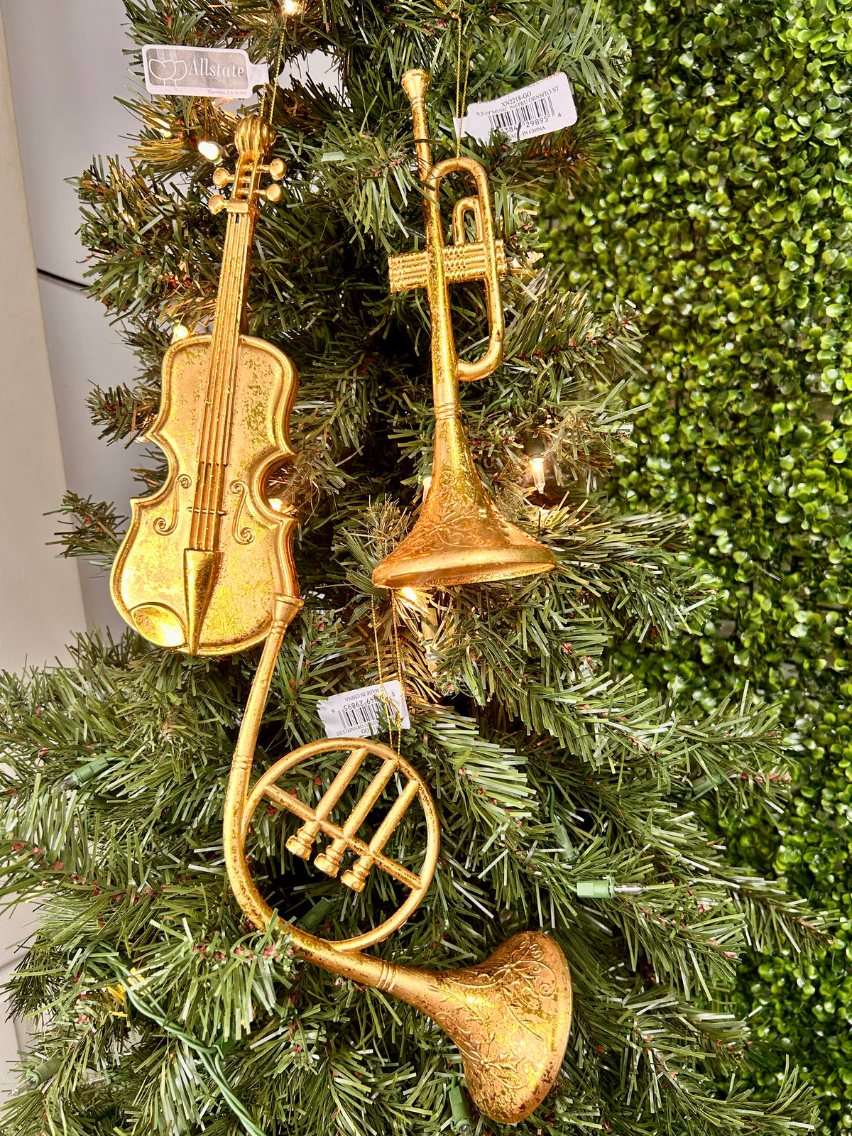 9.5 Inch - 10 Inch Gold Music Instrument Ornament Three Styles
