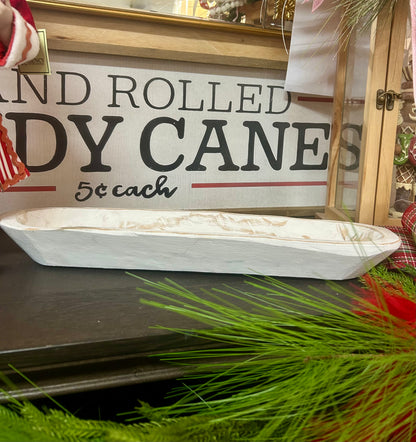 19.5 Inch White Dough Bowl