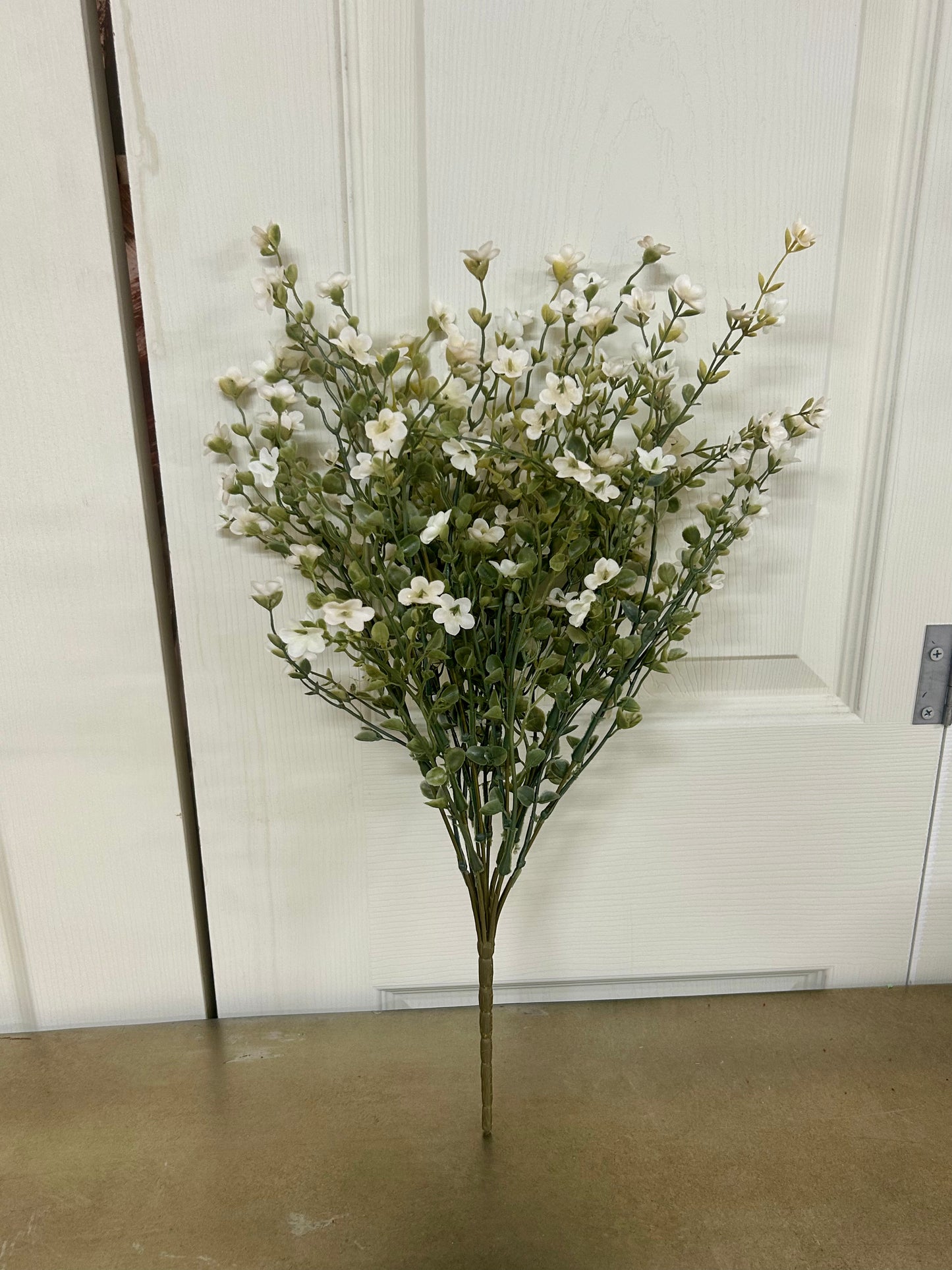 19.5 Inch Cream Wax Flower Bush