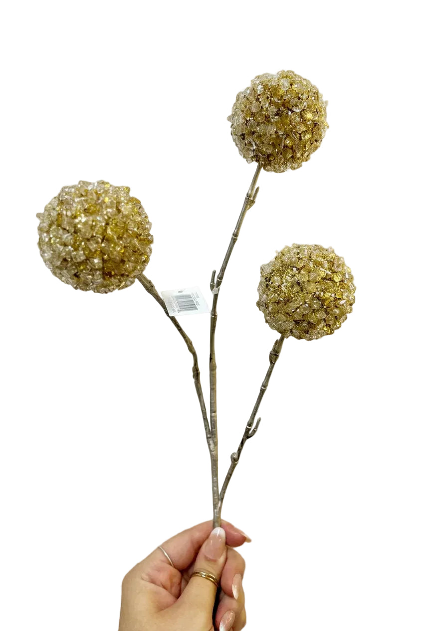 26 Inch Gold Ice Ball Spray