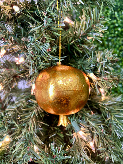 3.5 Inch Antique Bronze Old World Pomegranate Ornament