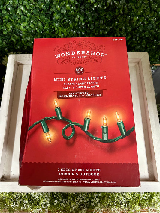 Wondershop 400 Count Mini String Lights Open Box