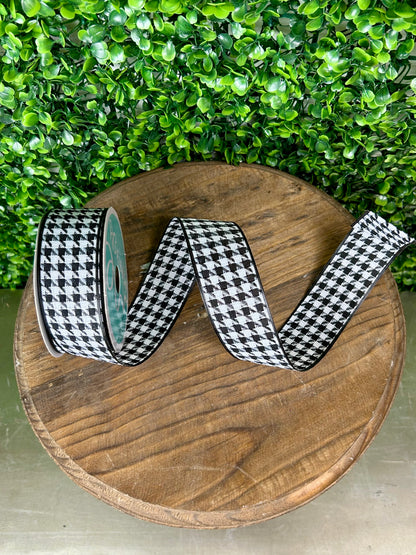 1.5 Inch By 10 Yard Large Houndstooth Ribbon