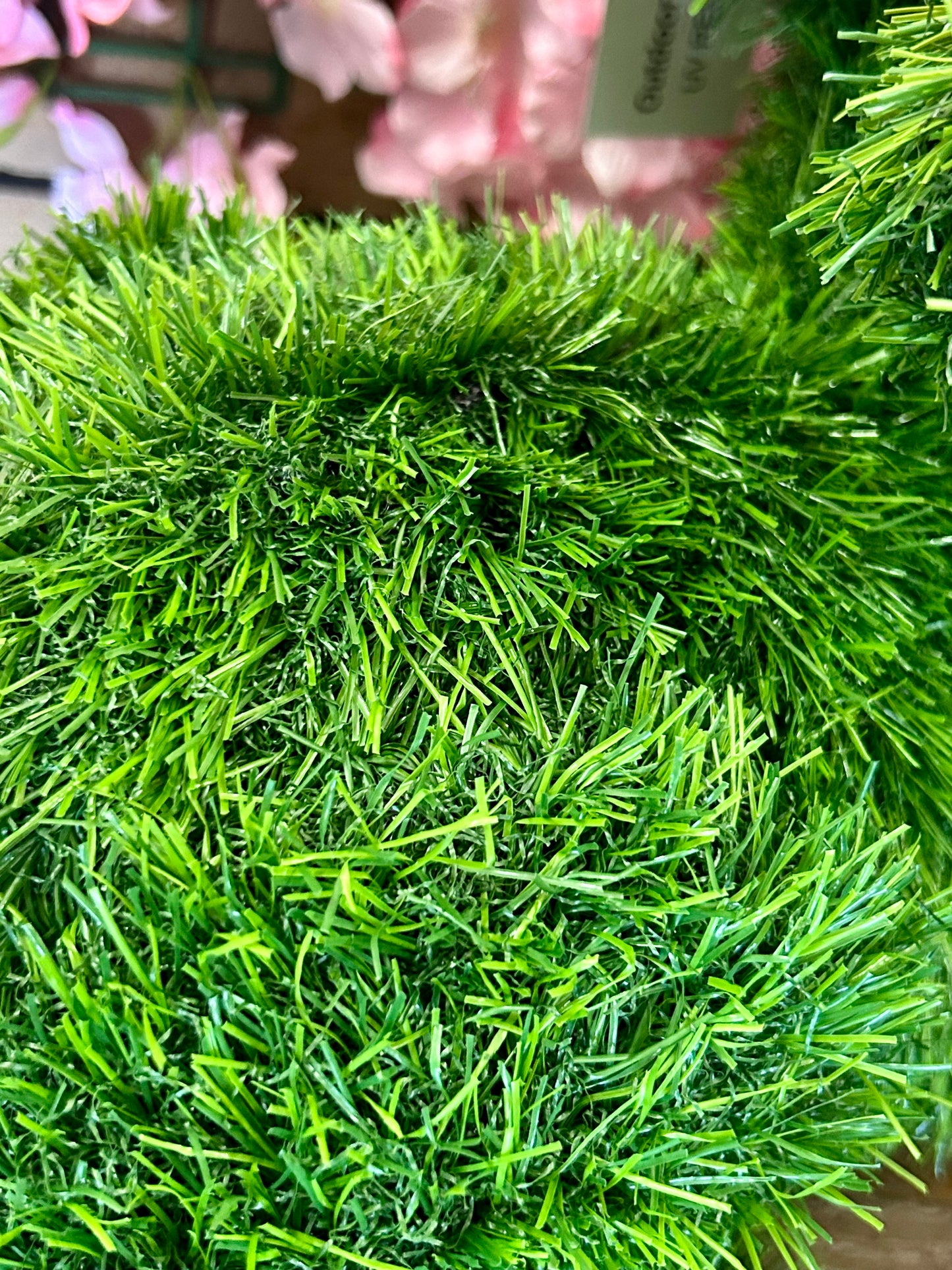 15.5 Inch Soft Touch Grass Garden Bunny