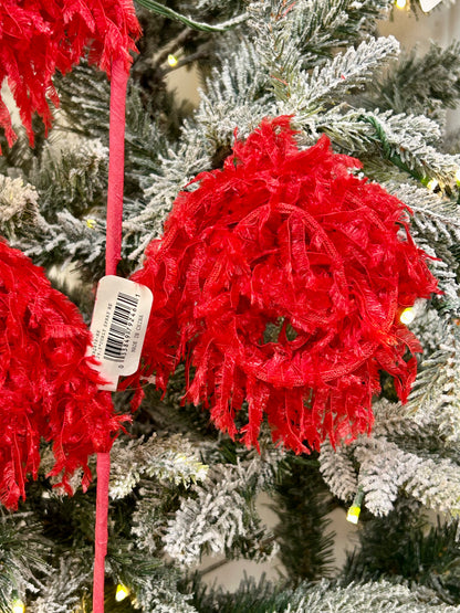 29.5 Inch Red Curly Spray