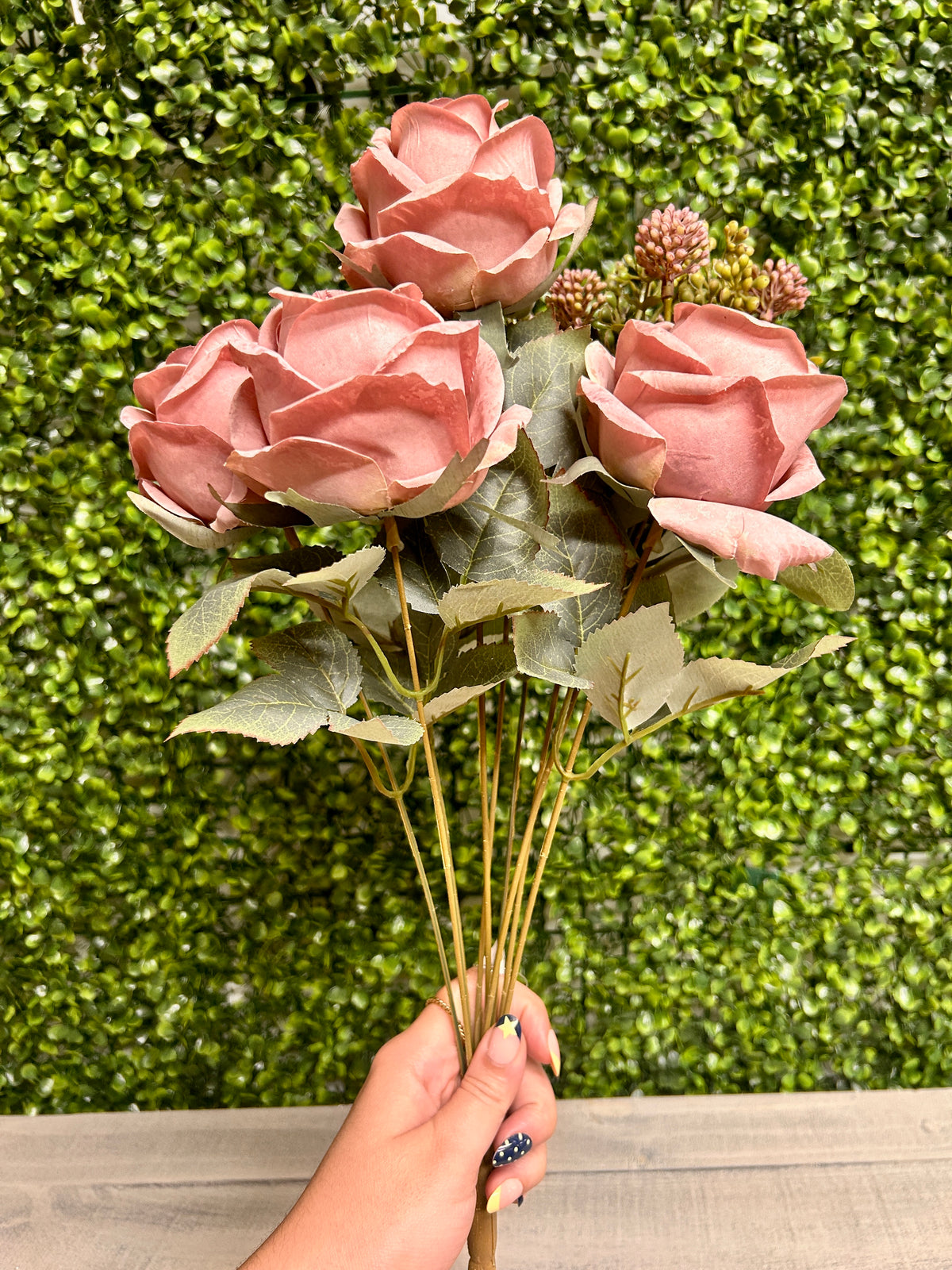 19 Inch Dusty Pink Rose Berry Bush