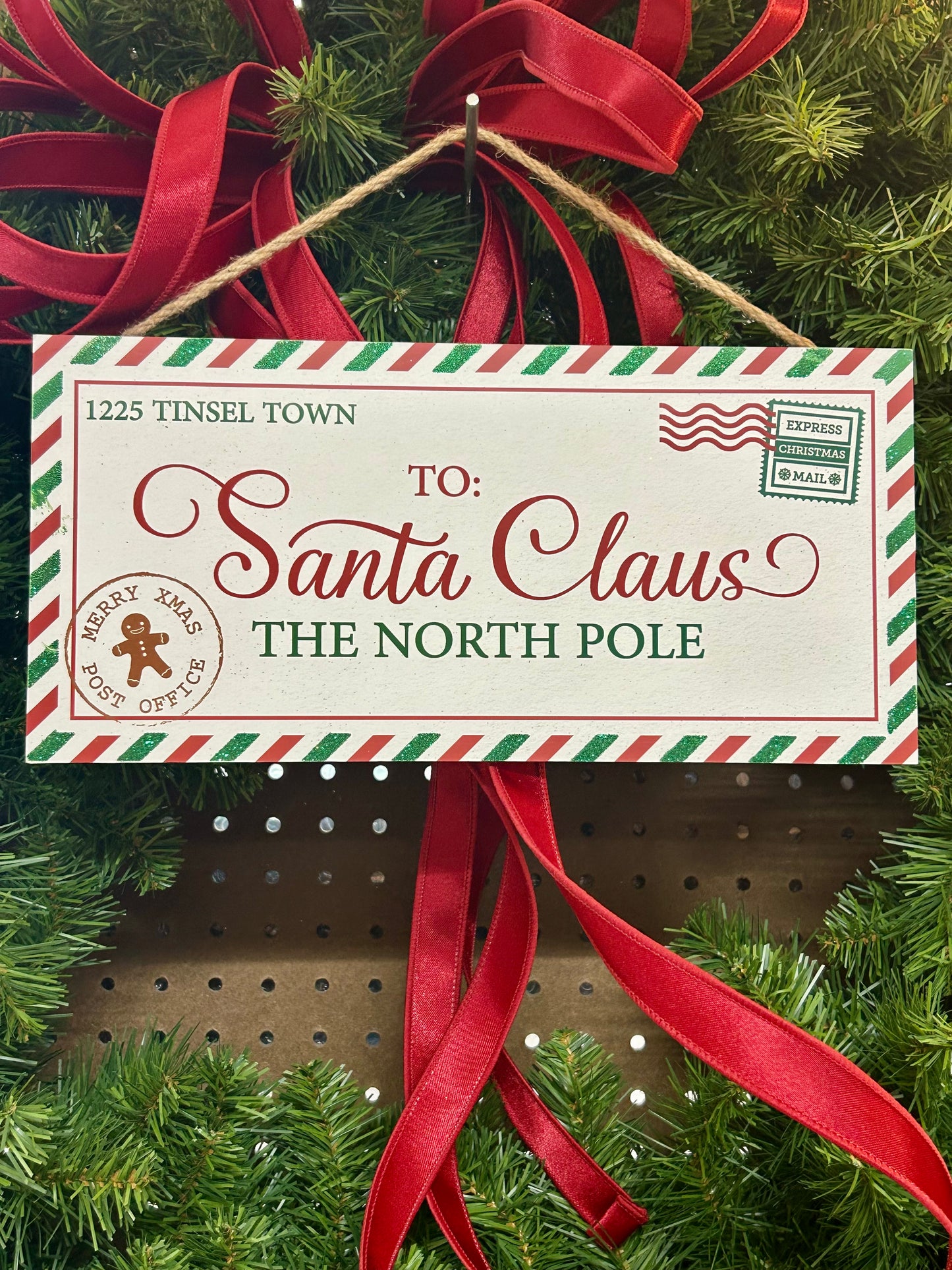 12.5 Inch Glitter Letter To Santa Sign