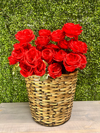 15.5 Inch Split Woven Fern Pot Cover