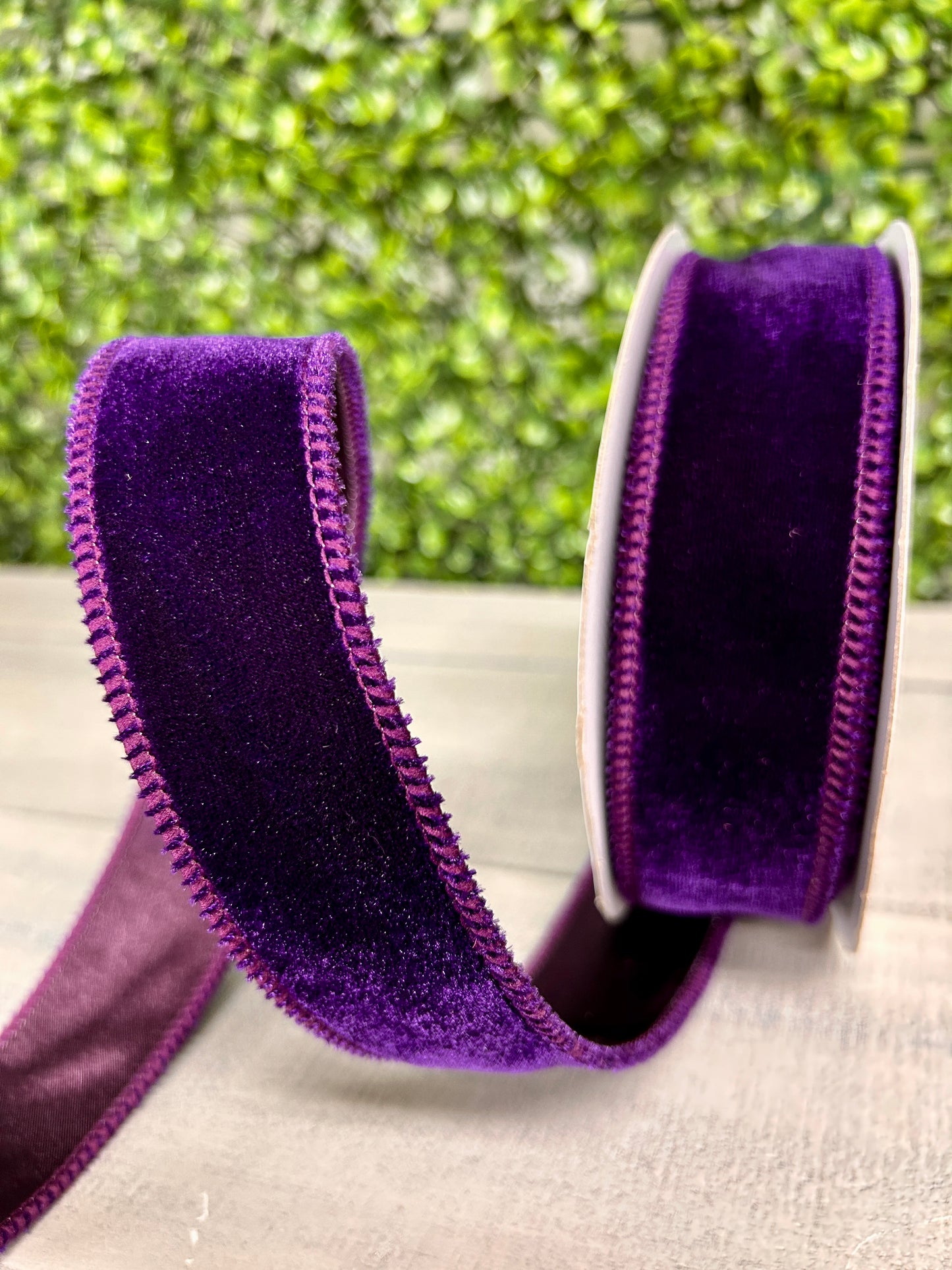 1.5 Inch By 10 Yard Purple Deluxe Velvet With Satin Backing Ribbon
