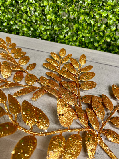 21 Inch Gold Glitter Honey Locust Spray