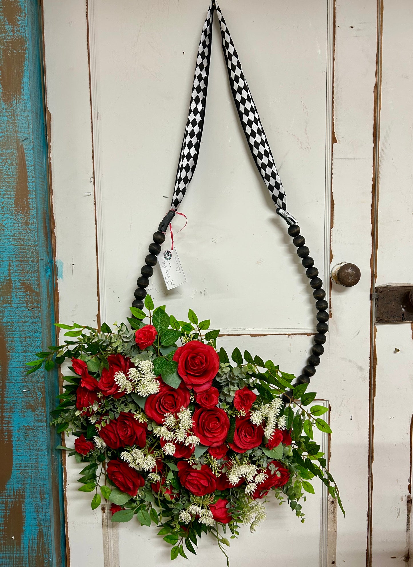 Beaded Horseshoe Wreath Made By Angela With Barrel Of Wreath Designs
