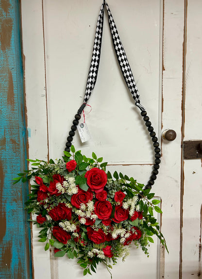 Beaded Horseshoe Wreath Made By Angela With Barrel Of Wreath Designs