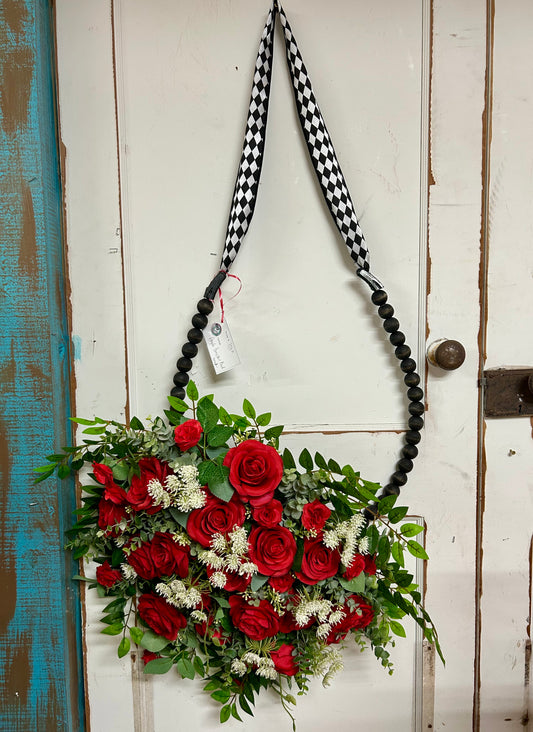Beaded Horseshoe Wreath Made By Angela With Barrel Of Wreath Designs