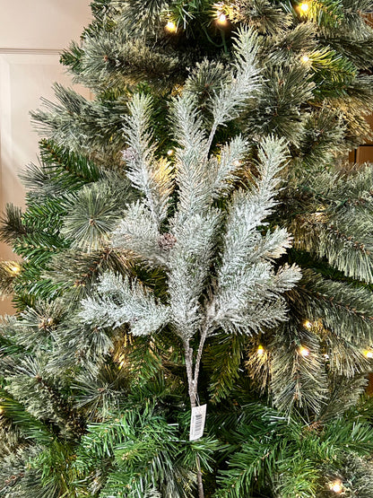 32 Inch Snow Pine Spray