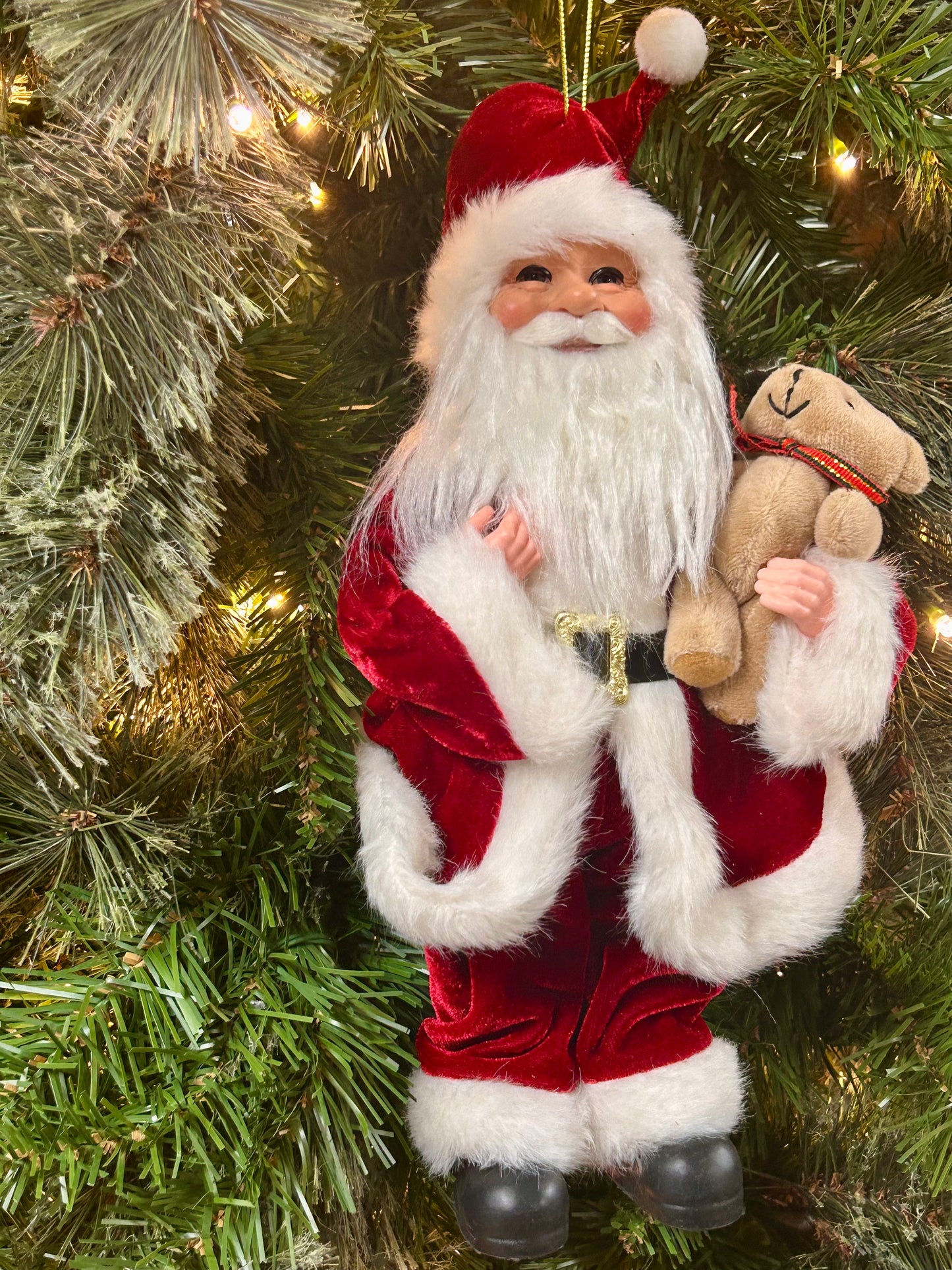 12 Inch Old St. Nick With Bear Ornament