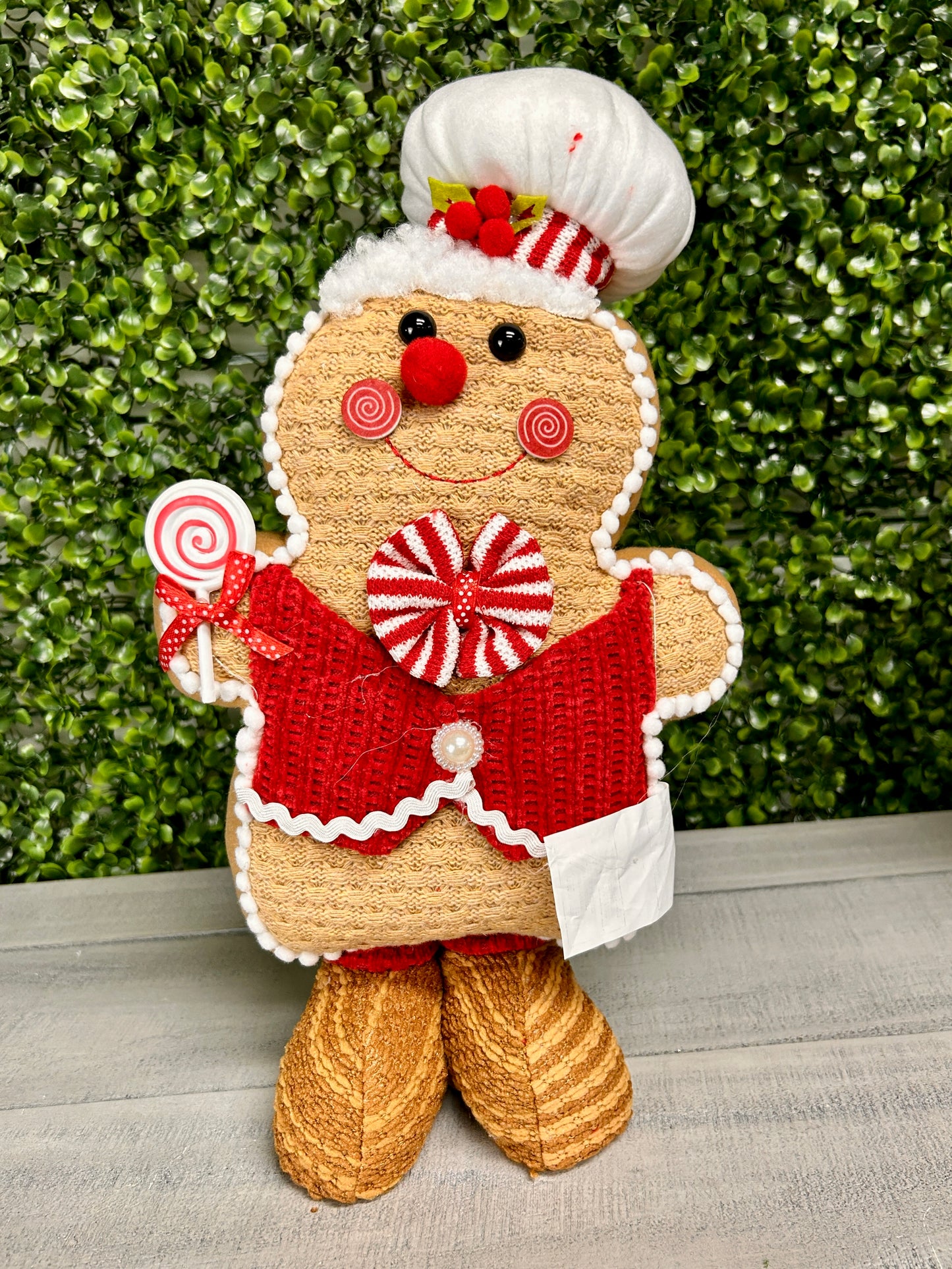 12.9 Inch Standing Holiday Gingerbread Man Two Assorted