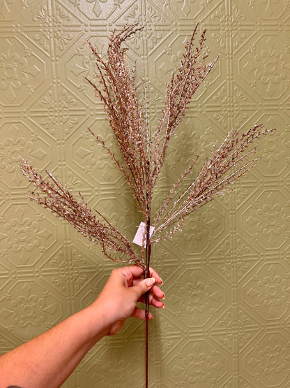 31 Inch Champagne Ice Pampas Spray