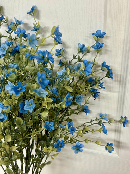 19.5 Inch Blue Wax Flower Bush