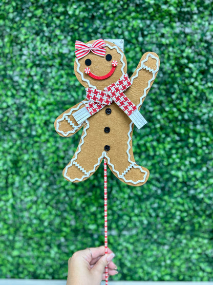 19.5 Inch Holiday Gingerbread Man Pick Two Styles