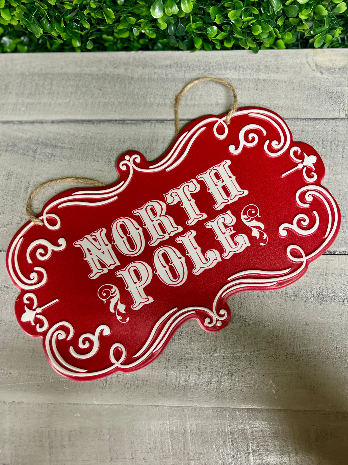 11.5 Inch North Pole Tin Sign