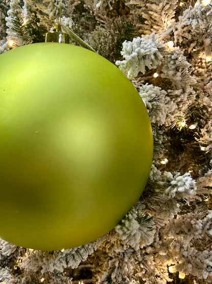 8 Inch Matte Lime Smooth Ornament Ball