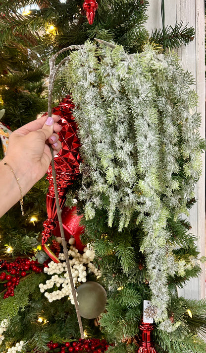 46 Inch Hanging Snow Pine Spray