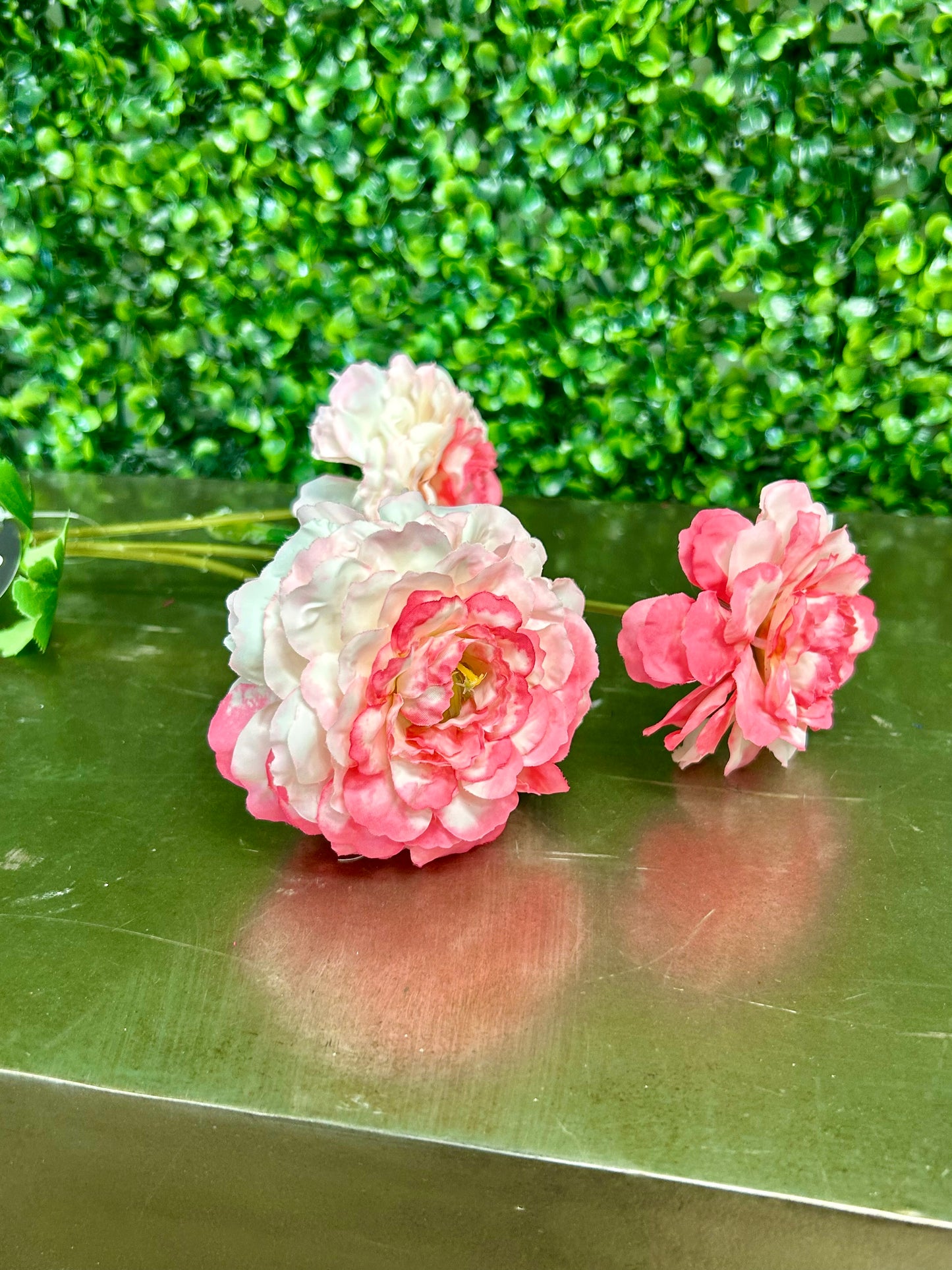 25 Inch Pink And Fuchsia French Marigold Spray