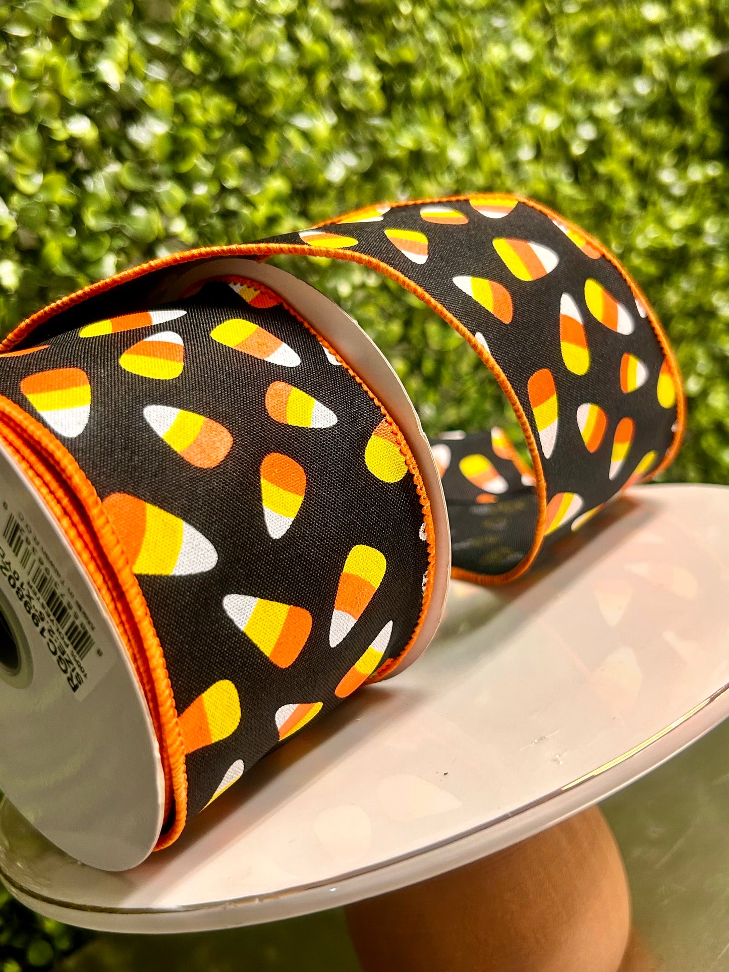 2.5 Inch By 10 Yard Mini Candy Corn Ribbon