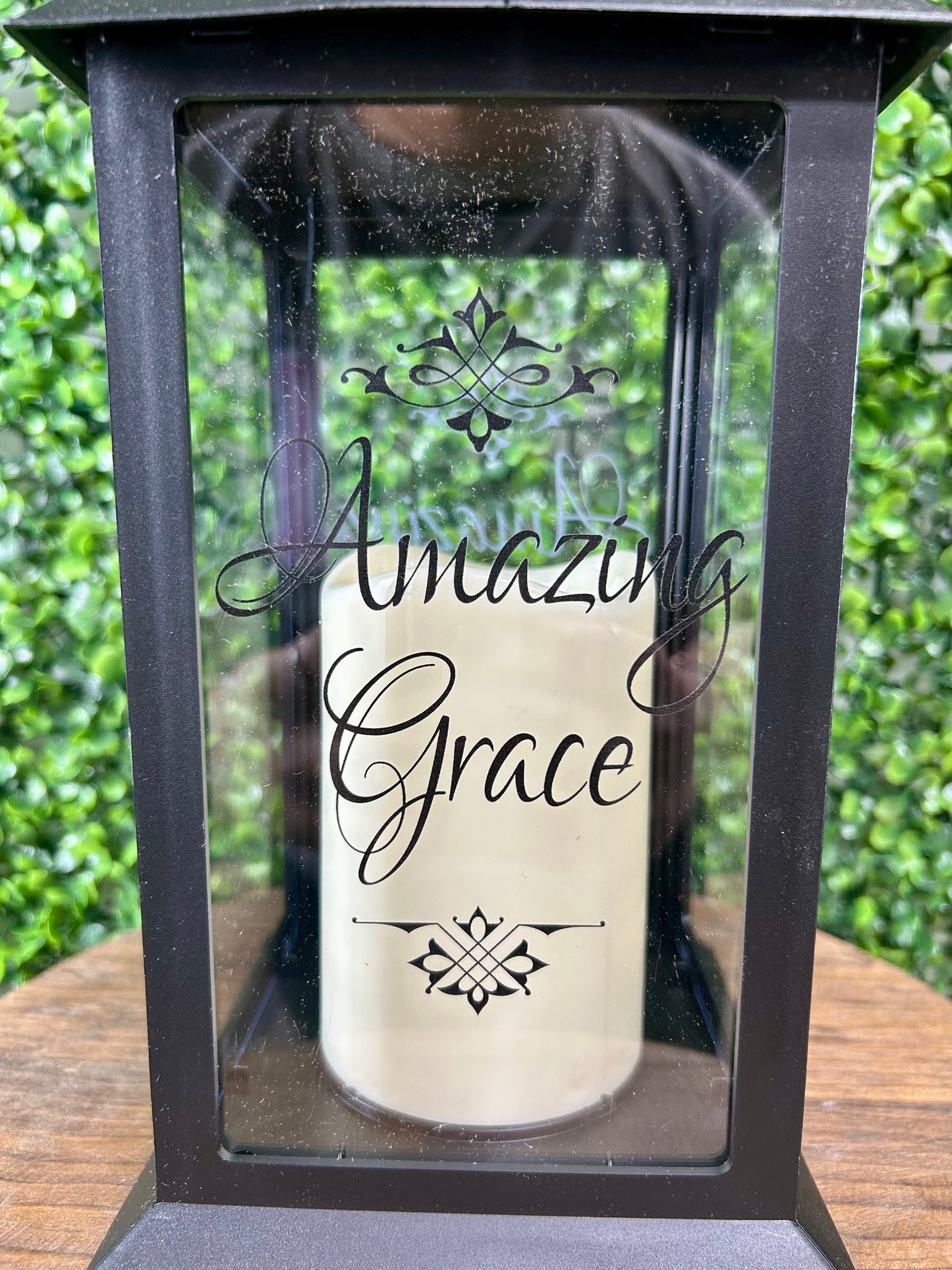 12 Inch Amazing Grace Battery Operated Candle Lantern