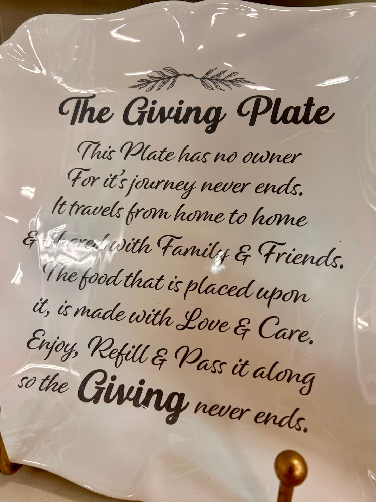 11.5 Inch Giving Plate Square Platter