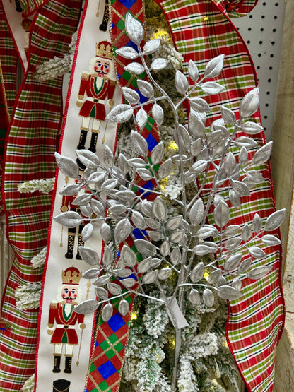 24 Inch Silver Mini Leaf Spray